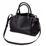 Large Capacity Genuine Leather Shoulder Bag for Women - Crocodile Pattern Tote